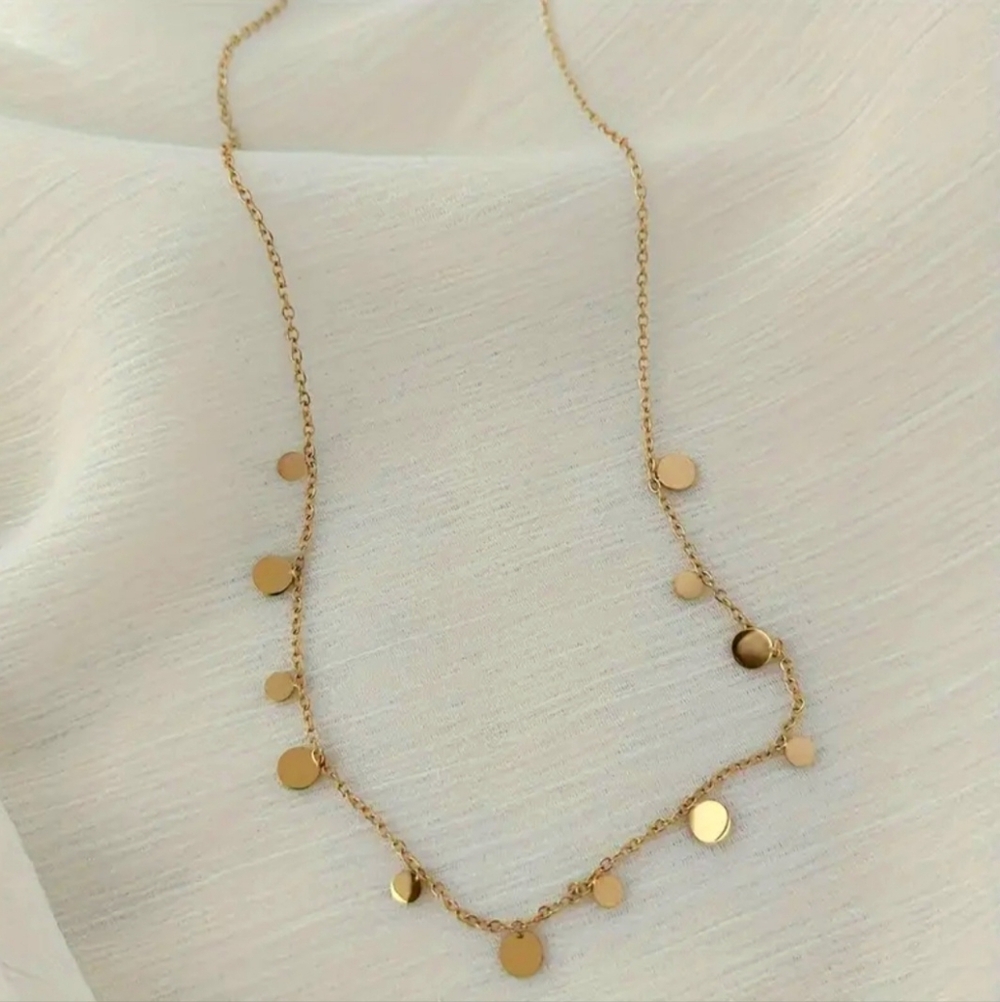 Stainless Steel Dainty Dot Necklace